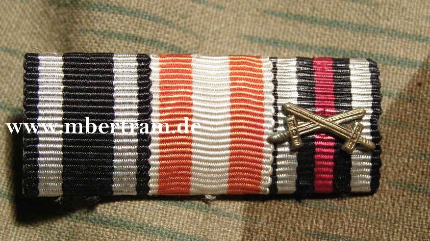 3er Bandspange: Ehrenkr.Frontk., Hanseatenkreuz, EK2 1914