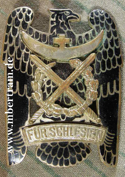 Schlesischer Adler, 1. Stufe Buntmetall mit Schwertern