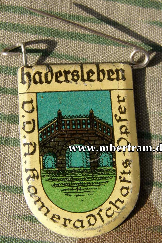 WHW, Mai 1938 , "Hadersleben" Blech.