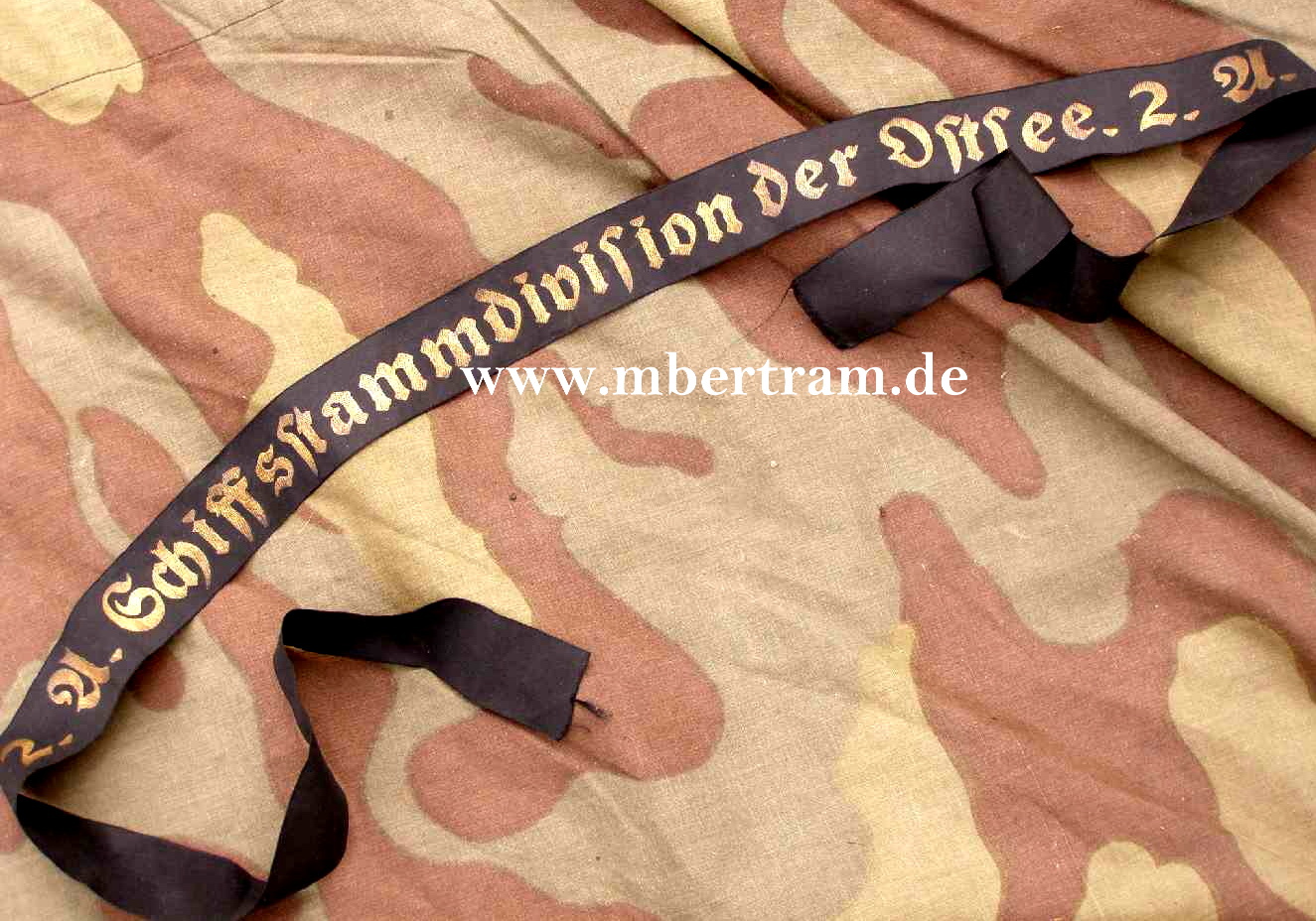 Mützenband Kriegsm."2.A. Schiffsstammdivision der Ostsee"