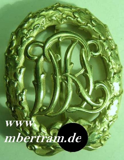 Reichssportabzeichen DRL in Gold mit HK, Wernstein-Jena