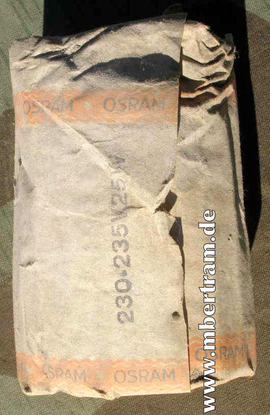 Osram Luftschutz Lampe, 220-230 V, 25 W um 1944/45