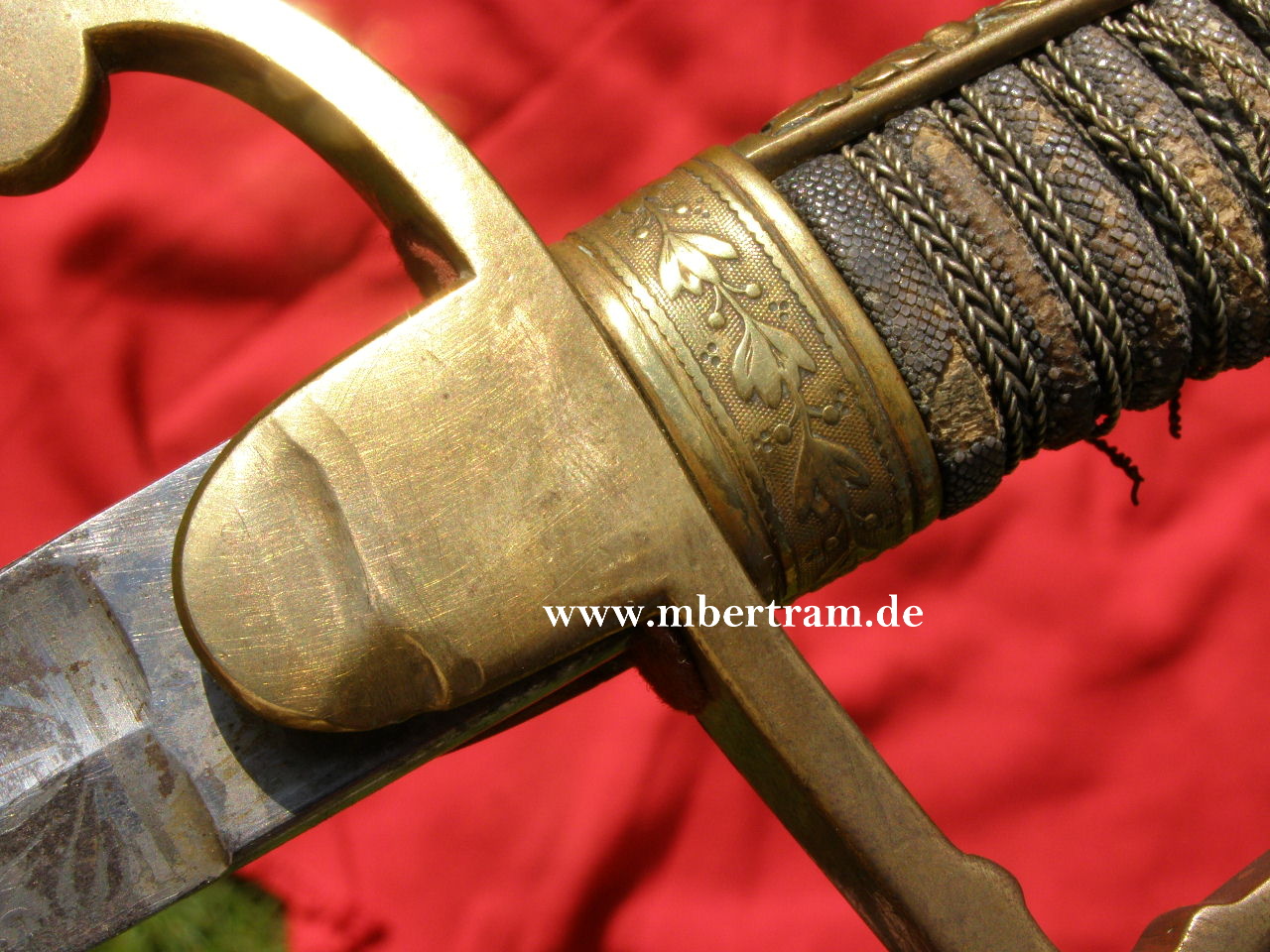 10385-19 Infanterie Offizierssäbel, Löwenkopfgriff, Lederscheide um 1890, WKC