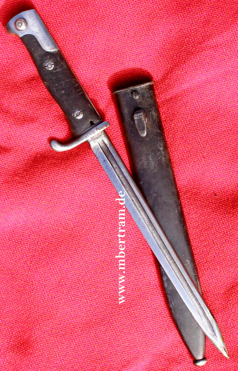 10374-1 Gekürztes preuss. Seitengewehr M 1898, Scheide. Hörster, Selten