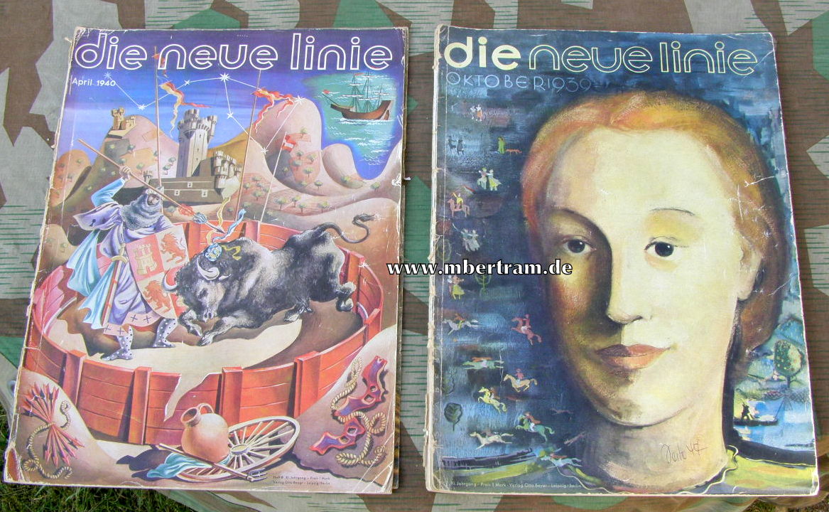 11168-12 22 ehem. hochwertige Zeitschriften " Die neue Linie" 1935-43