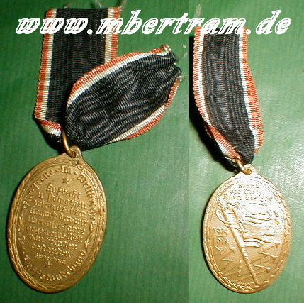 KRIEGSDENKMÜNZE 1914-18 DES KYFHÄUSER BUNDES