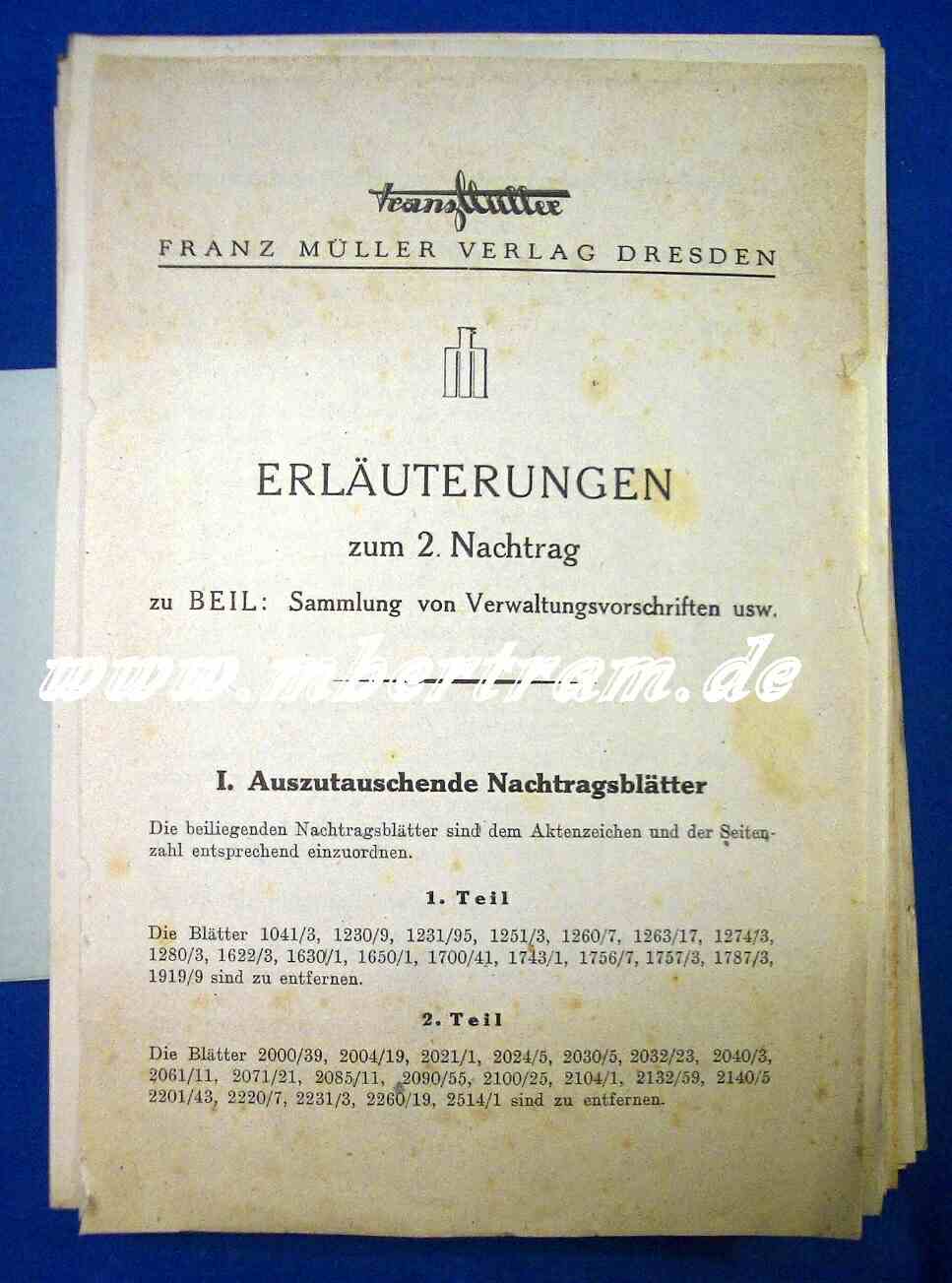 Sammlung v.Verwaltungsvorschriften 41/42 Ordensgesetze