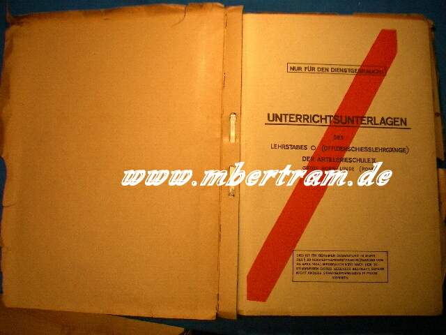 Geheimer Hefter Art. Schule II Gross Born, Pommern 41-44