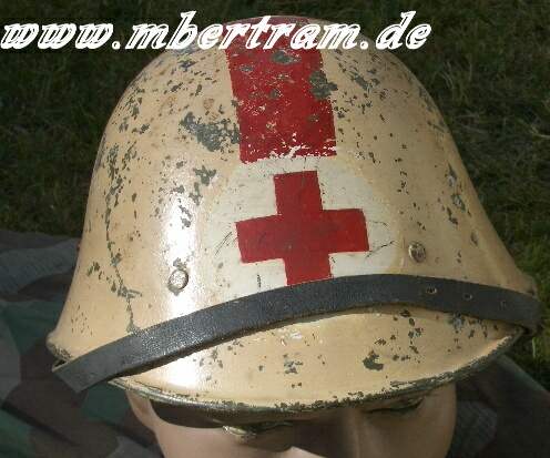 Niederländischer Rot Kreuz Helm, Lederinnenleben, Rriemen