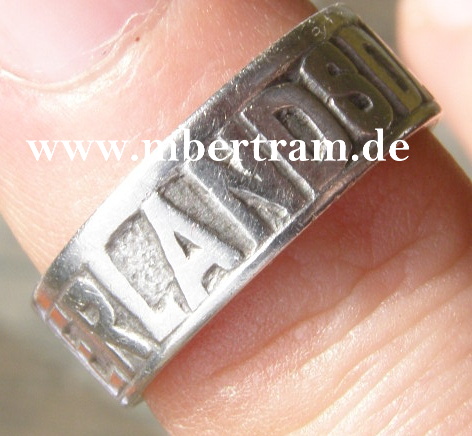 Patriotischer Fingerring, Aufschrift Vaterlands Dank 1914