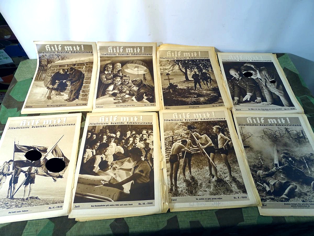 12 Hefte "Hilf Mit" Illustrierte deutsche Schülerzeitung. Ganzer Jahrgang 1940 12 Hefte "Hilf Mit" Illustrierte deutsche Schülerzeitung. Ganzer Jahrgang 1940