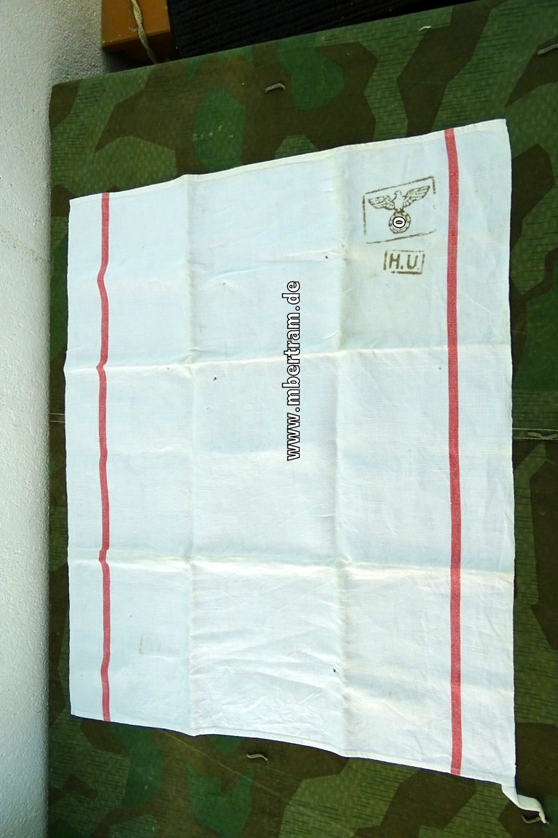 Handtuch Wehrmacht Heer mit Hoheitsadler und Stempel H.U.