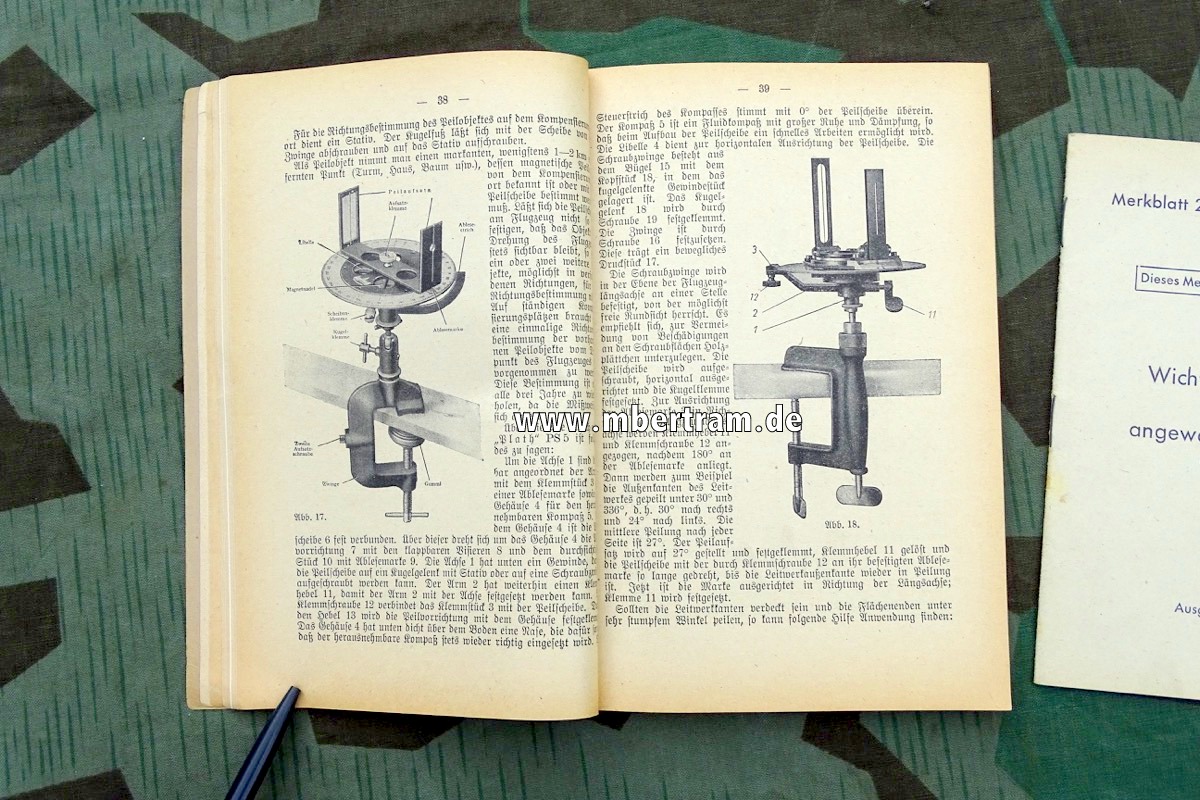 Handbücher der Luftwaffe, Die Luftfahrt Navigation,  1940, 195 S. , 115 Abbildungen