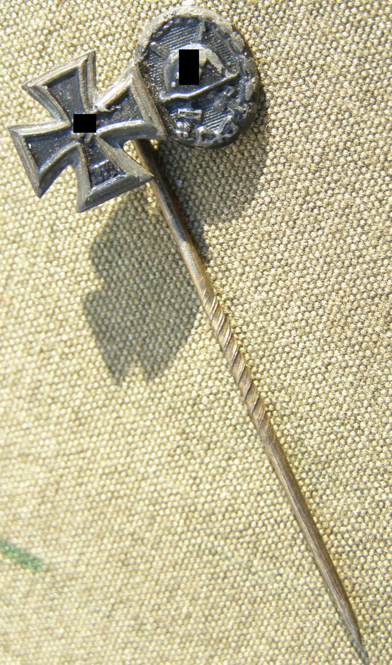 2er MINIATURENSPANGE, EK 2.Kl. 39, Verw.Abz.schw., 9MM