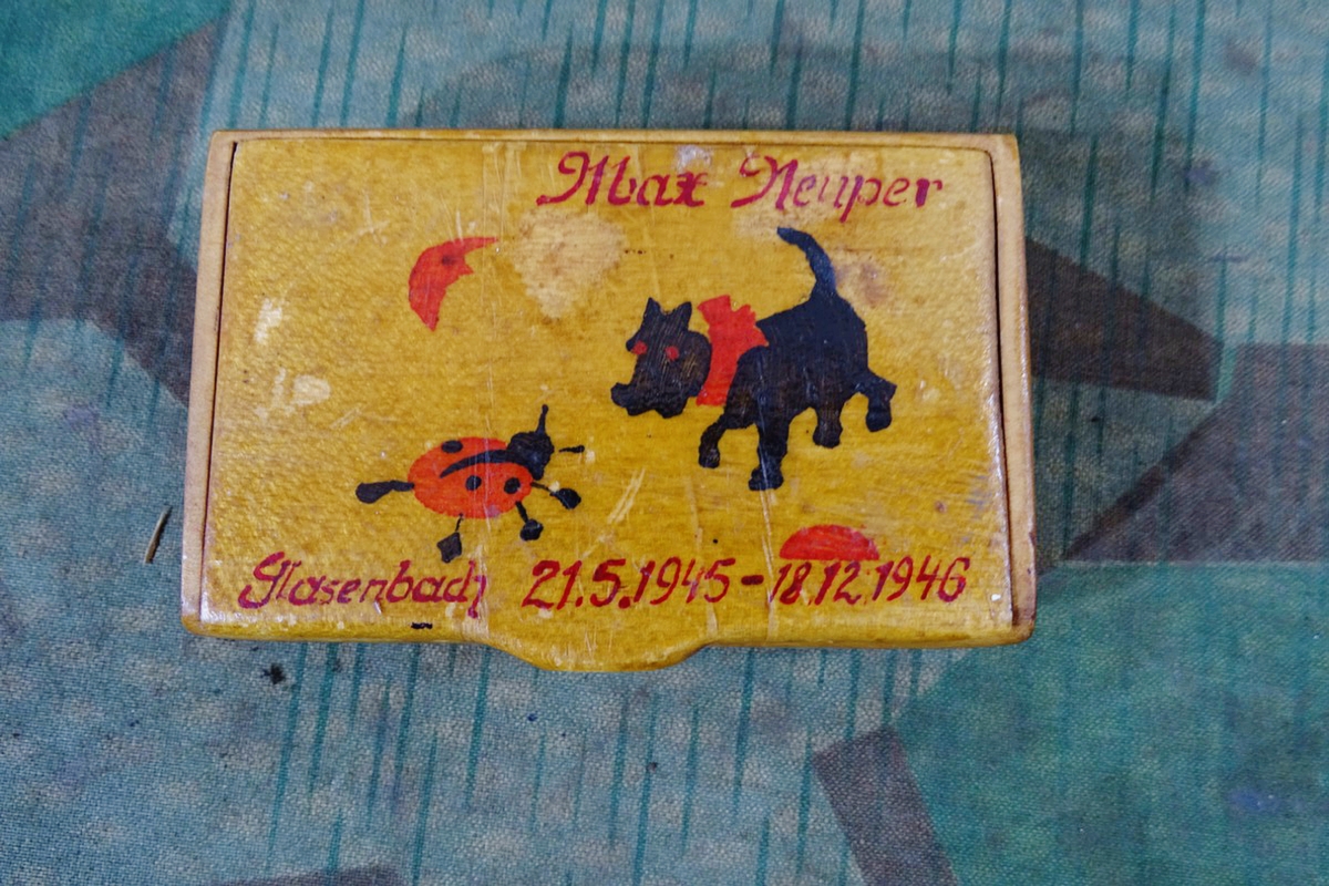 Kriegsgefangenenarbeit, Holzkästchen, Glasenbach 21.05.1945-18.12.1946