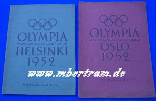Olympiade Helsinki 1952, XV. Sommerspiele/VI. Winterspiele