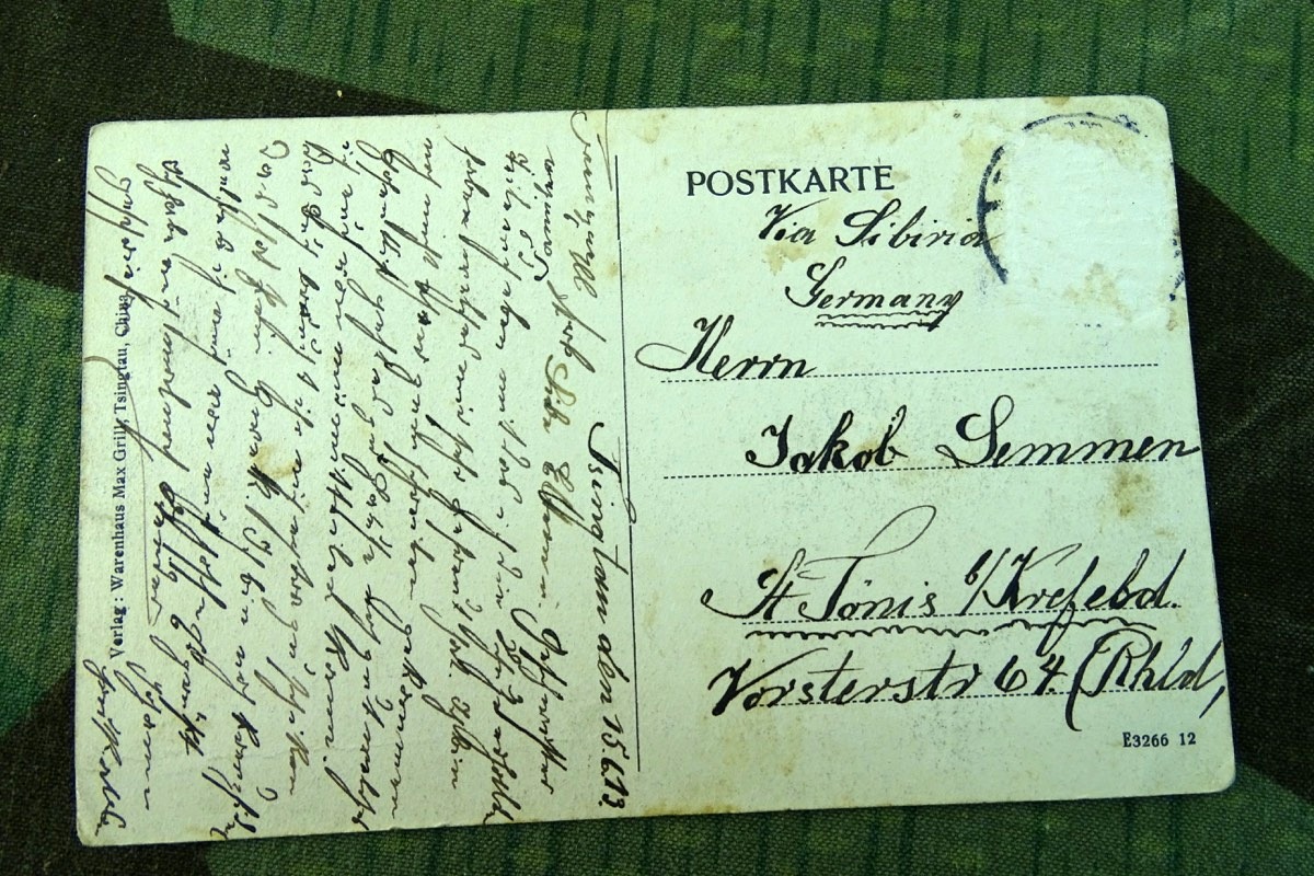 17797-9 Foto Nachlass eines ehem. Angehörigen der kaiserlichen Kolonialtruppe Tsingtau