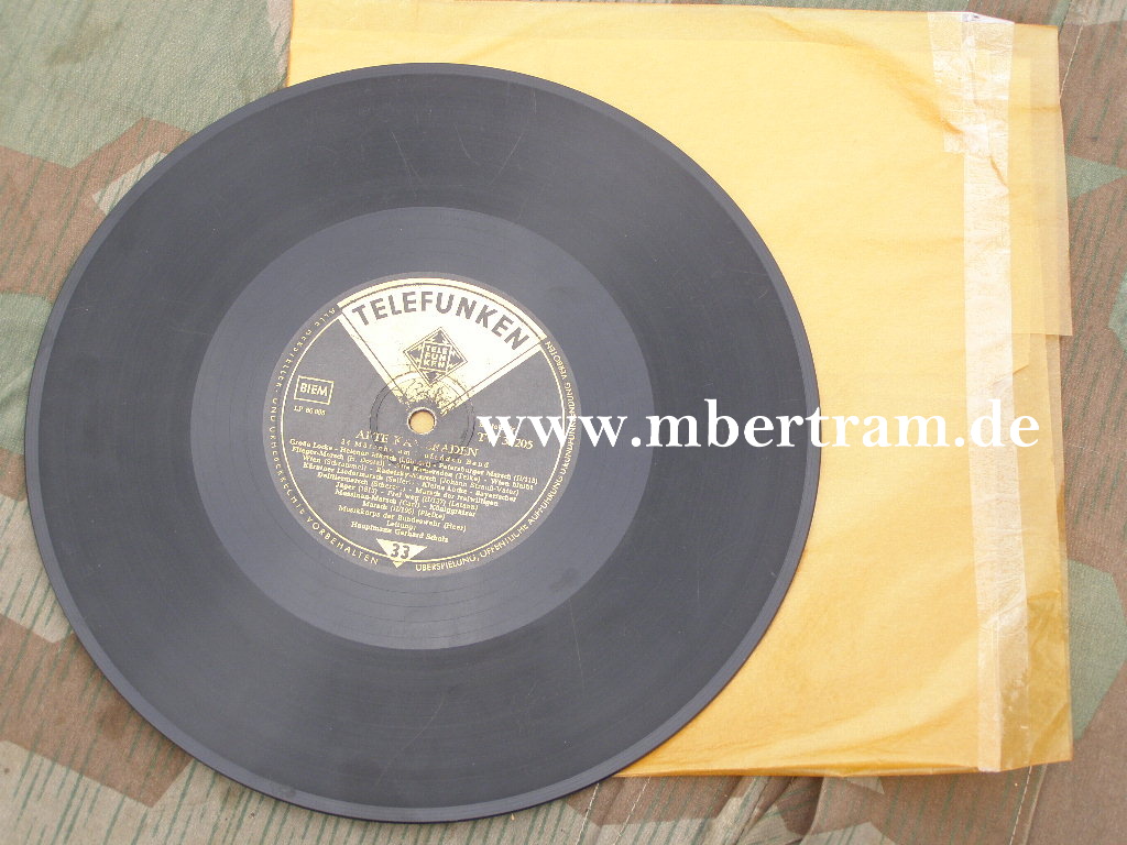 Schellack Maxi Langspielplatte um 1950, Soldatenmärsche