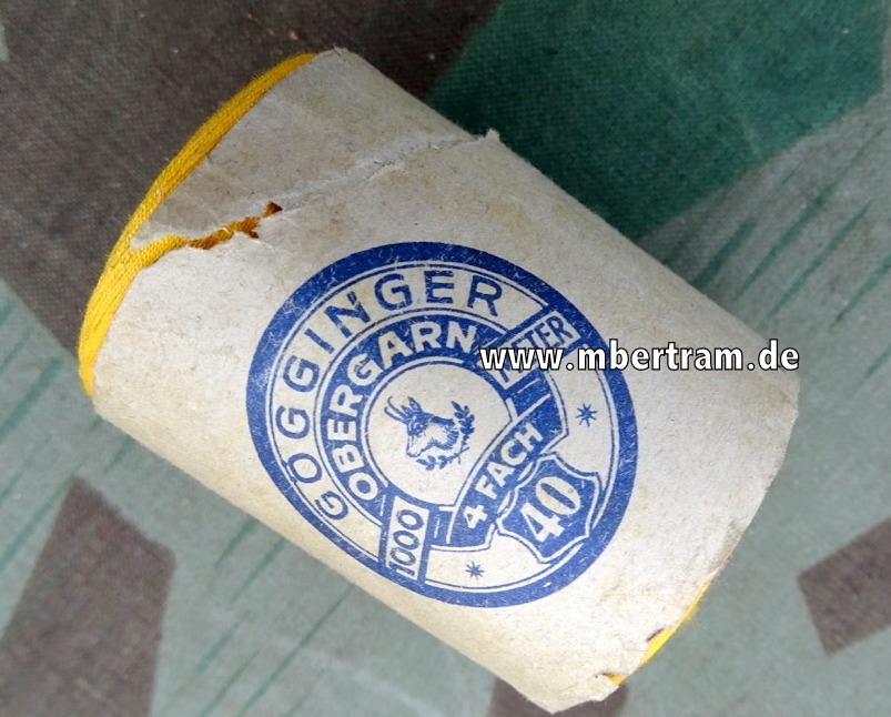 Wehrmachts Nähgarn, GOLDGELB, 50 gr. Nähfaden 4-fach, um 1944