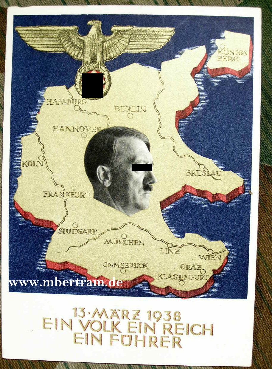 Postkarte, A. Hitler, "Ein Volk- Ein Reich- Ein Führer"