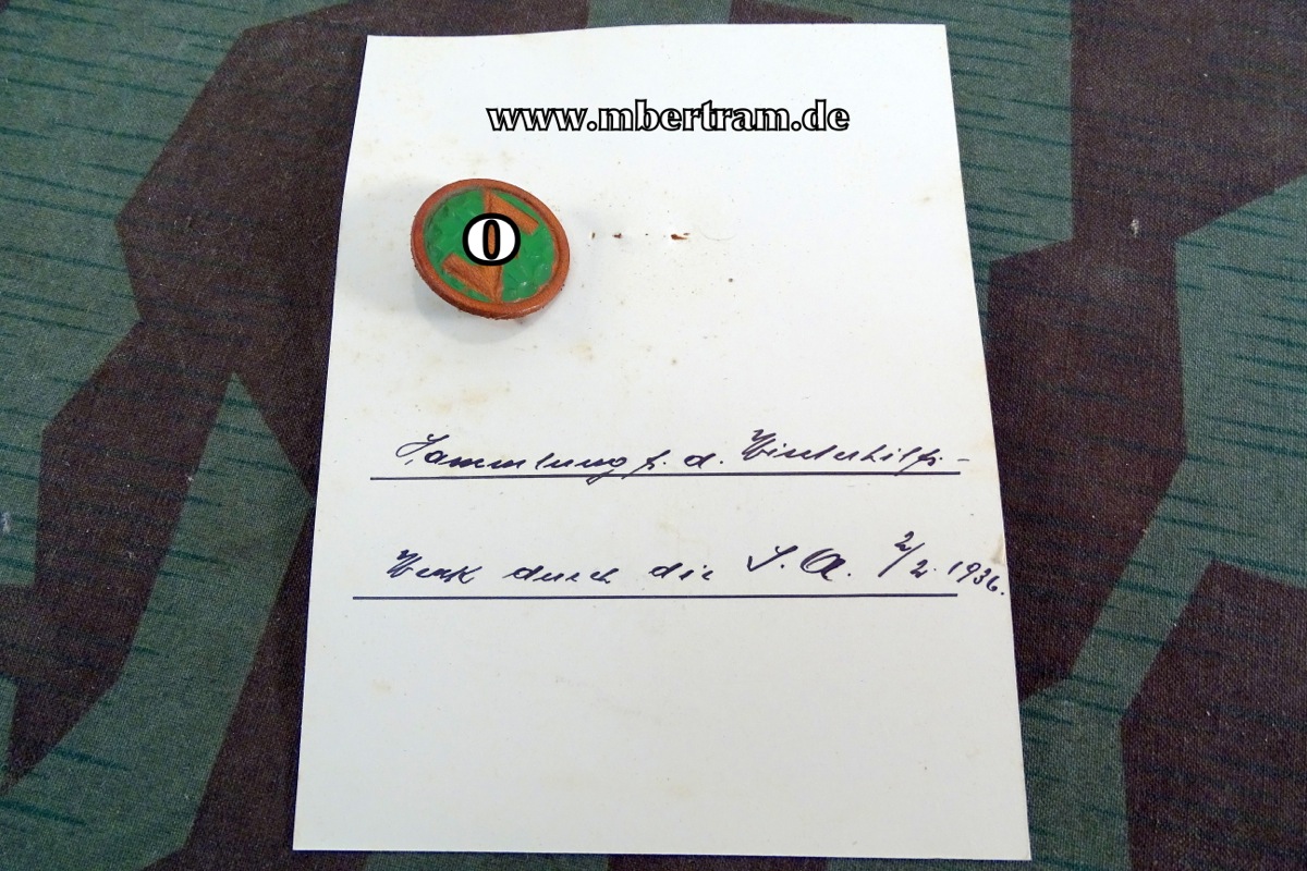 WHW - Februar 1936. (Ti.33)- WOLFSANGEL. Lederabzeichen