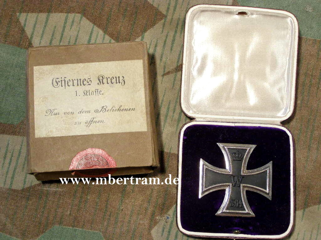 EK 1914 1. Kl., Hst., Verleihungsetui, überkarton