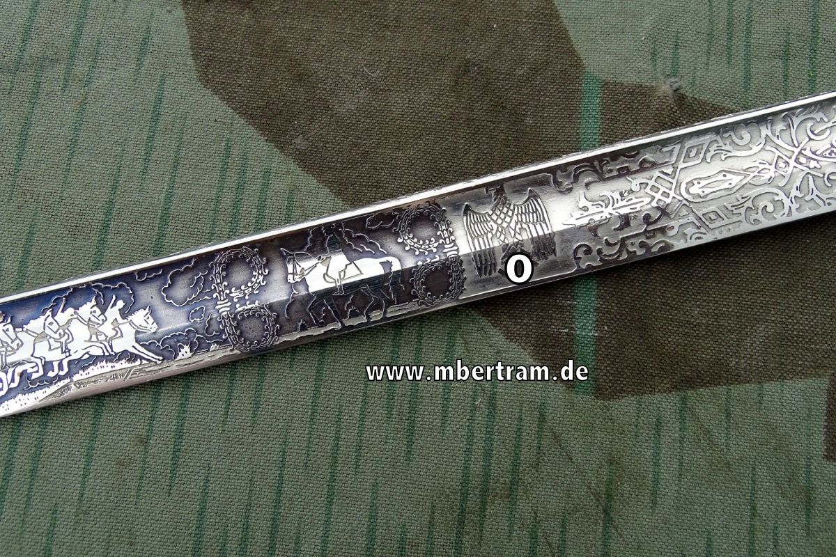 15775-13 Wehrmacht Kavallerie Einheitssäbel mit Klingenätzung um 1936, SELTEN