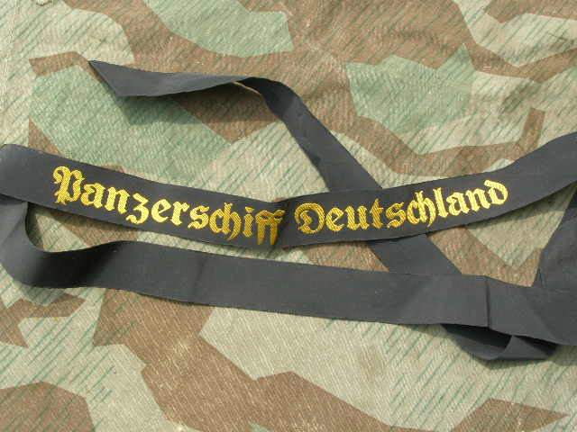 Mützenband Kriegsmarine "Panzerschiff Deutschland" Repro