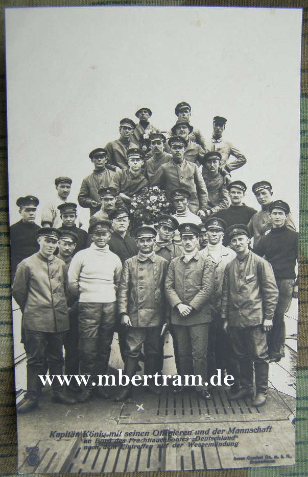 Kapitän König u. Offiziere u. Mannschaft Frachttauchboot