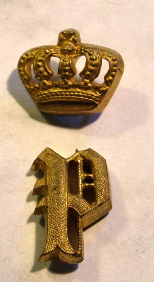 Oldenburg IR 91 Schulterklappen-/Epaulettenauflage Pu.Krone