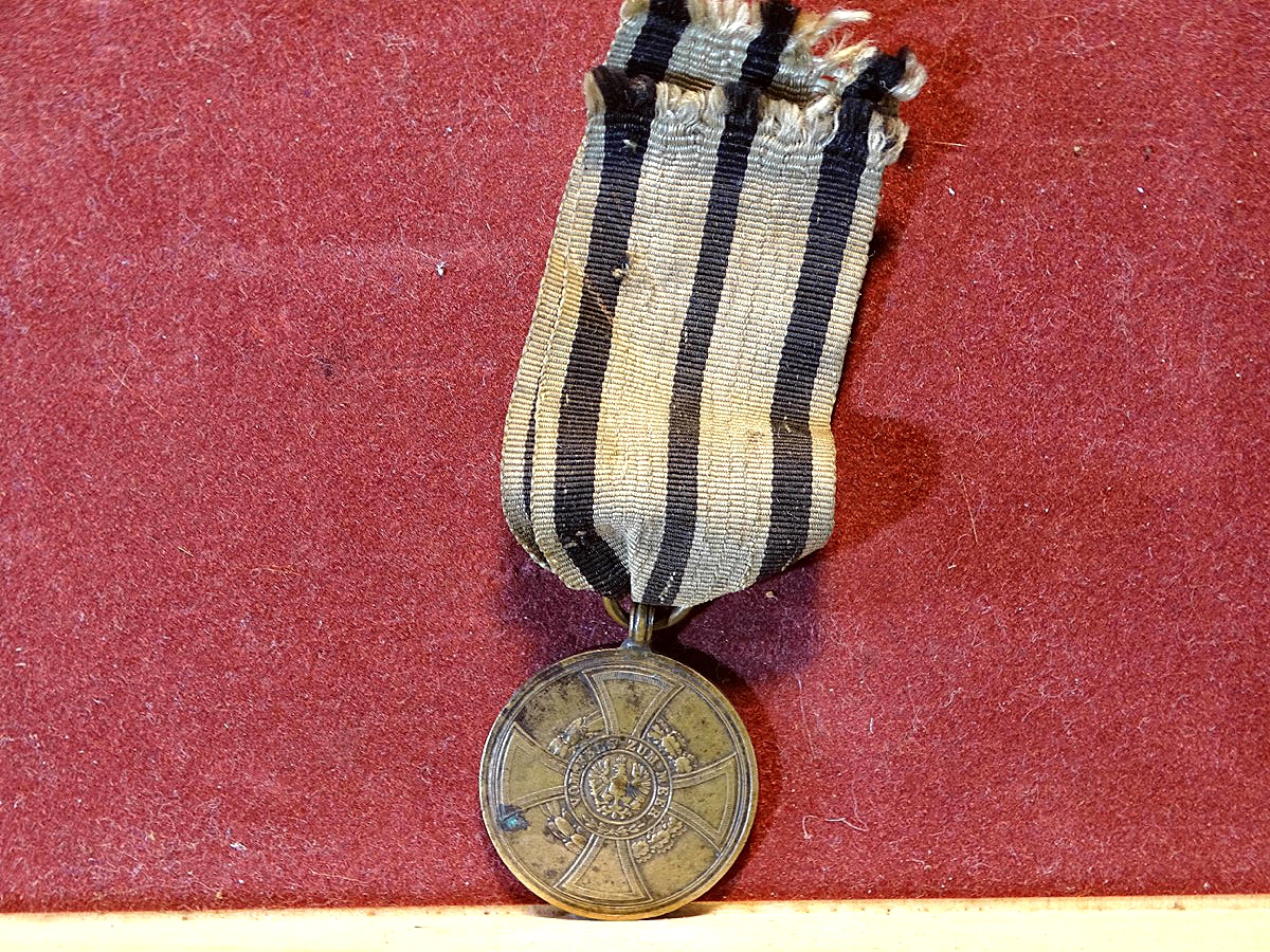 Hohenzollern Denkmünze Vom Fels zum Meer 1848 – 1849 mit Band