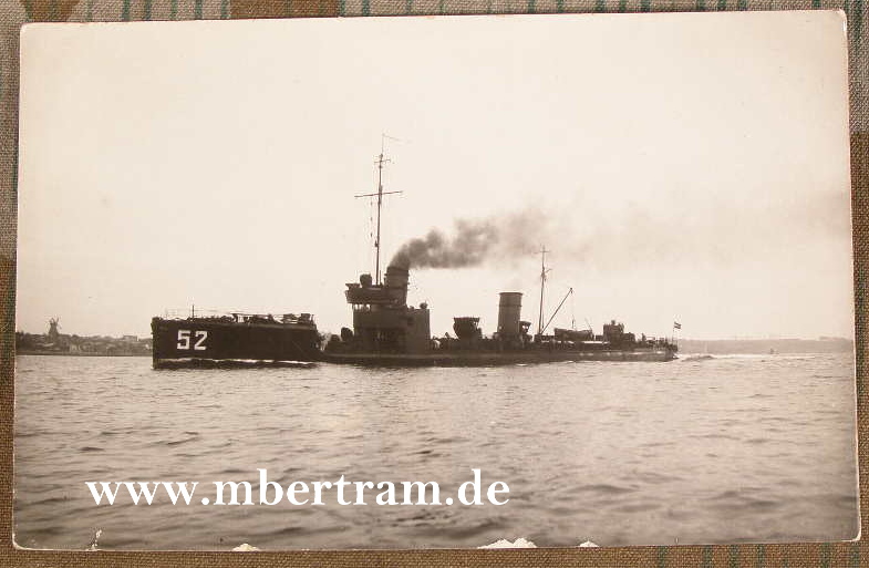 Postkartenfoto "Torpedoboot 52" . Ungelaufen, um 1934
