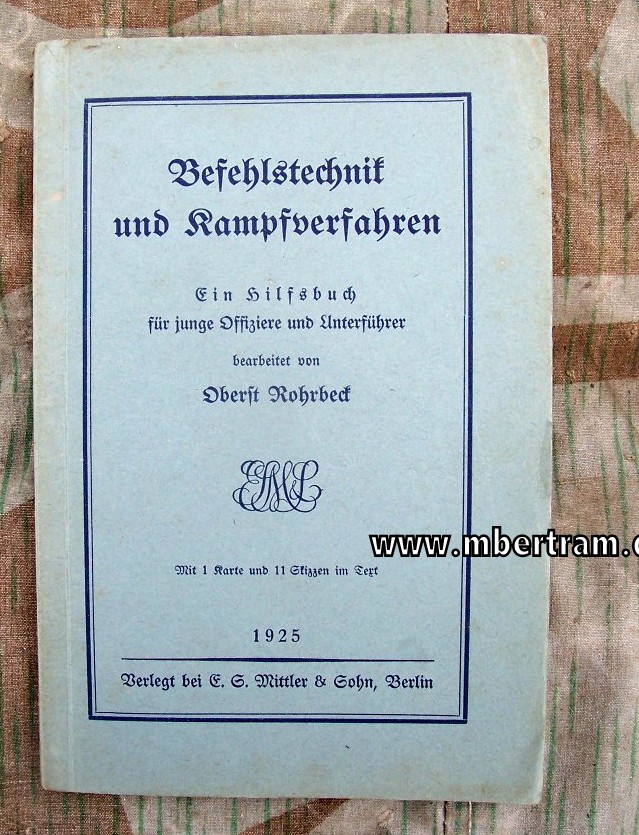 Reichswehr Ausbildungsbuch"Befehlstechnik"
