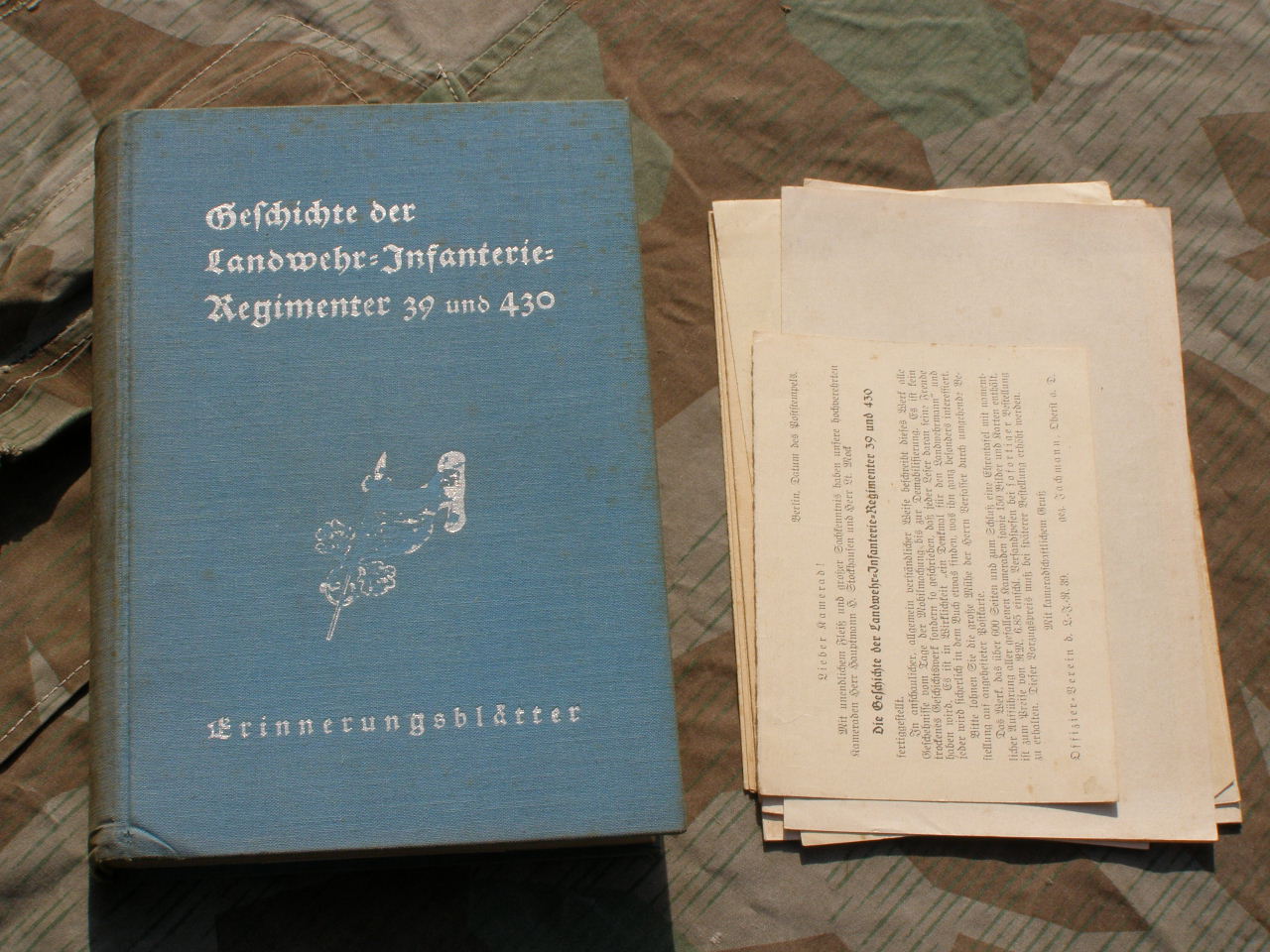 12588-5 Urkunde EK2 14,Rgt. Geschichte, Landw.Inf. Rgt. 39 u. 430