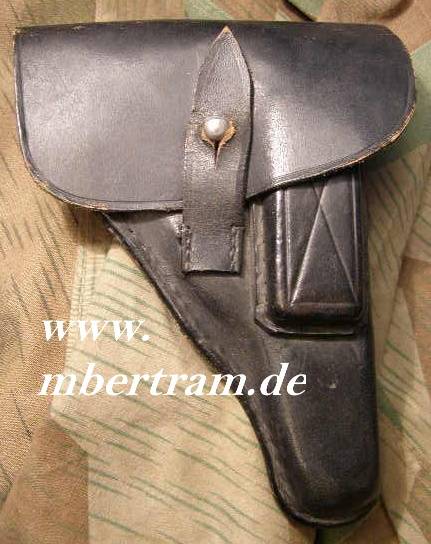 40er Jahre Pistolentasche, für 7,65mm Pistole, schwarzes