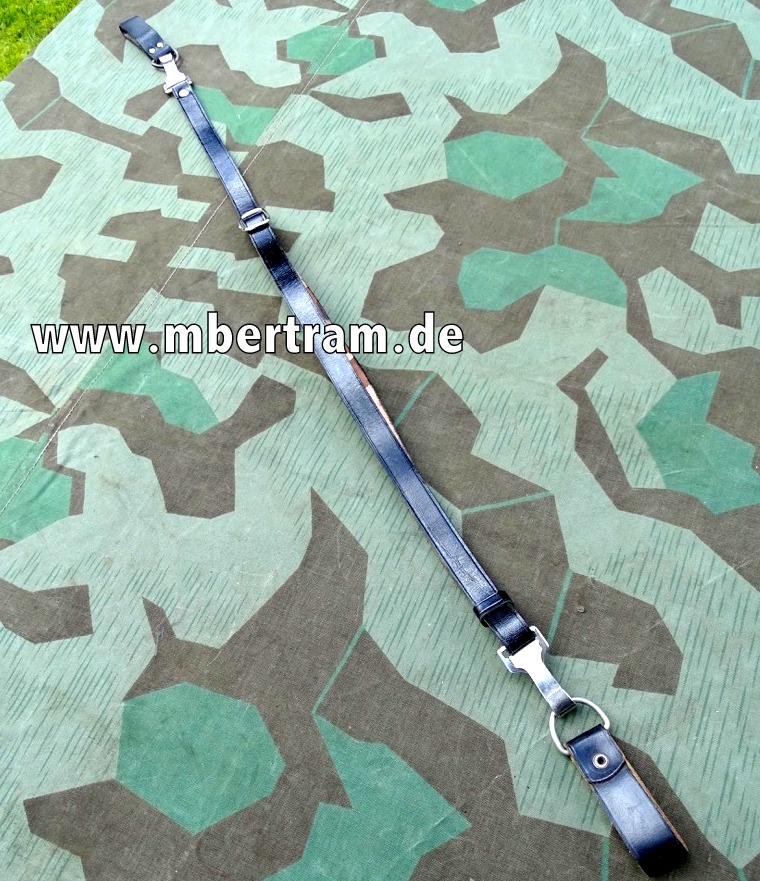 Schulterriemen NSKK, Polizei, SS, oder Wehrmacht , schwarz mit 2 Laschen