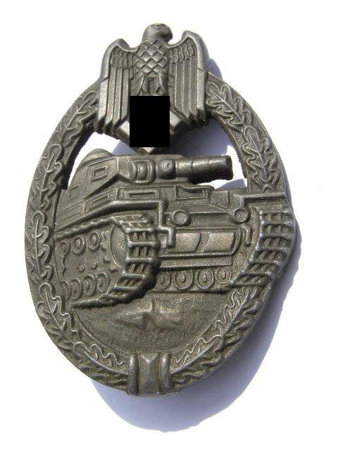 Panzerkampfabzeichen in Bronze , Feinzink "R.S.", R. Souval