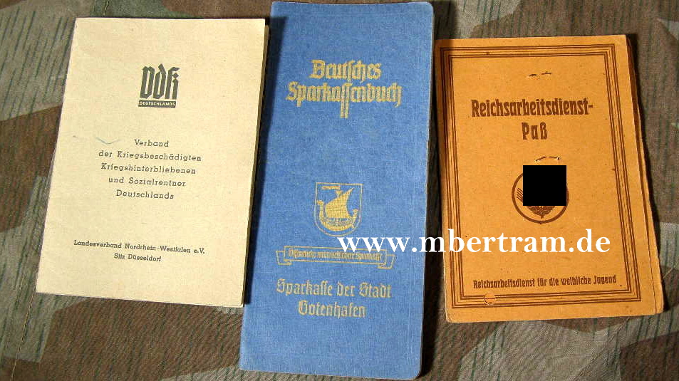 Reichsarbeitsdienst Pass f.d. weibl. Jugend