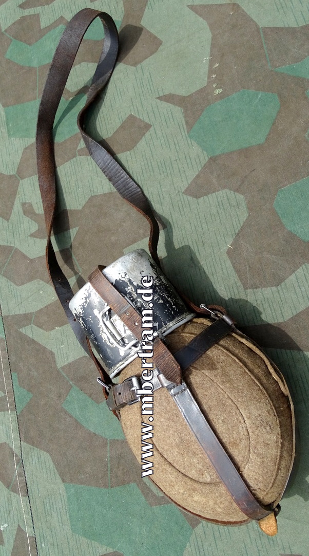 Wehrmacht 1l Labeflasche f. Geb. Jg., u.Sanis, WAL 38, nrgl.