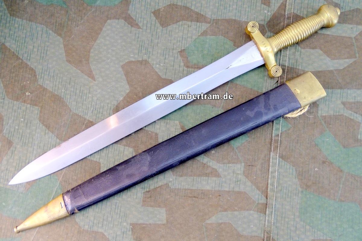 Replik : Frankreich Artillerie Faschinenmesser M1832, Messinggefäß