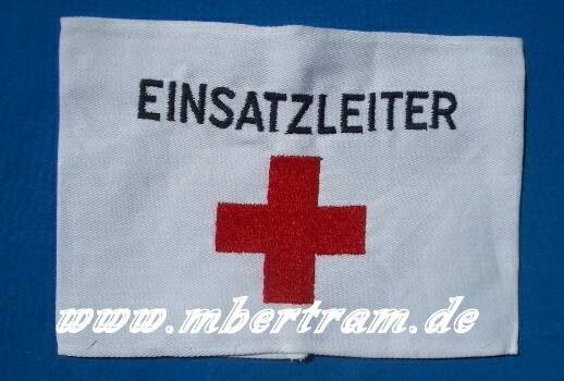Armbinde "DRK Einsatzleiter" FA Bevo Wpt., gefertigt 45-1954