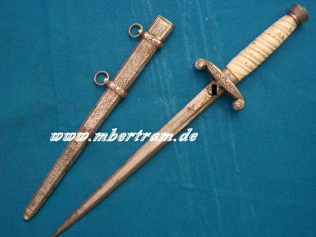 MINIATUR zum Heeres Offiziersdolch mit Scheide, 20 cm