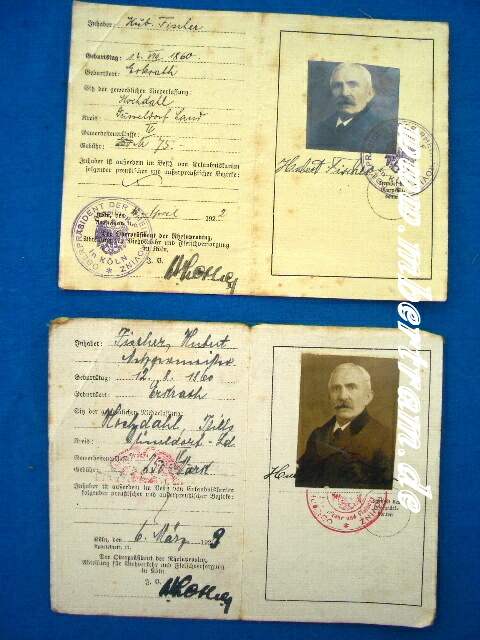 2 Erlaubnissausweise Viehverkauf Rheinprovinz, 1929,1922