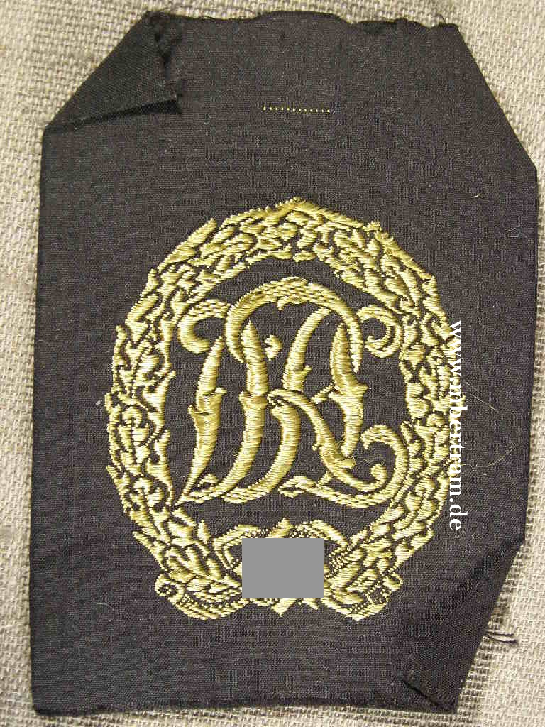 REICHSSPORTABZEICHEN DRL IN GOLD, STOFFAUSF., MIT HK
