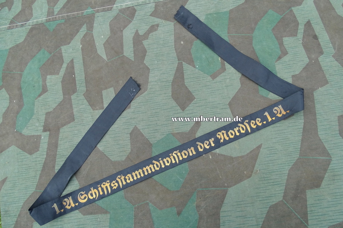 Mützenband KM "1. U. Schiffsstammdivision der Nordsee"