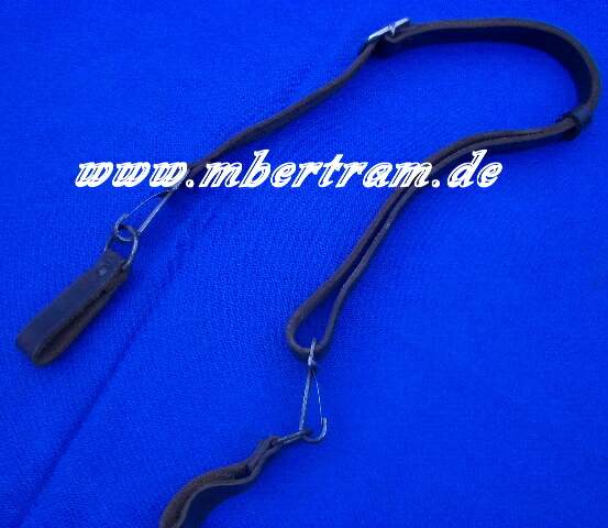 Schulterriemen HJ / SA, 2 Koppelschlaufen, braunes Leder