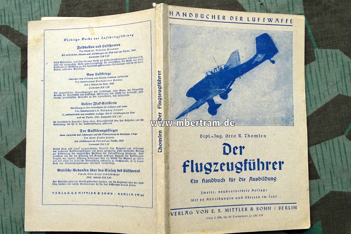 Handbücher der Luftwaffe, Der Flugzeugführer, 1940, 135 S. , 85 Abbildungen