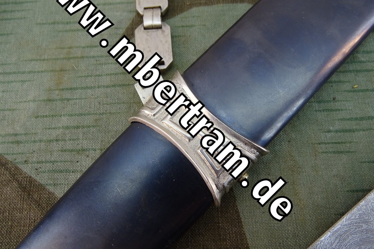 17529-21 Frühe Teilreplik: SS Ketten Ehrendolch mit geätzter, vergoldeter Klinge, Eickhorn