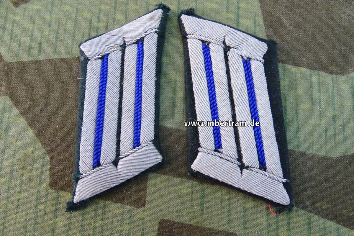 Wehrmacht Heer Paar Kragenspiegel für Offiziere Sanitätstruppe / Arzt