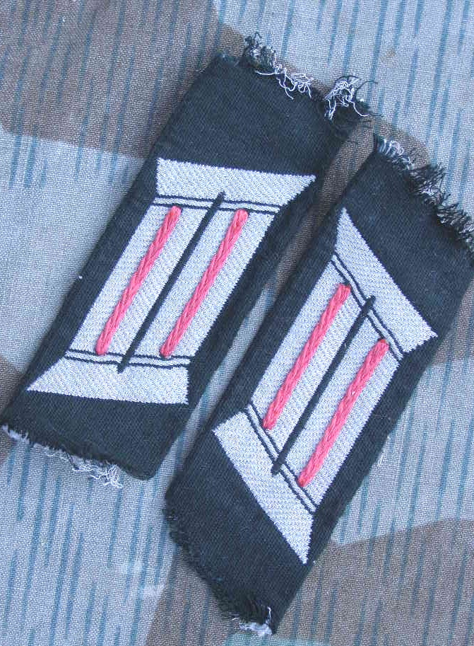 Kragenspiegel Panzer u. Panzerjäger, Feldbluse Offizier